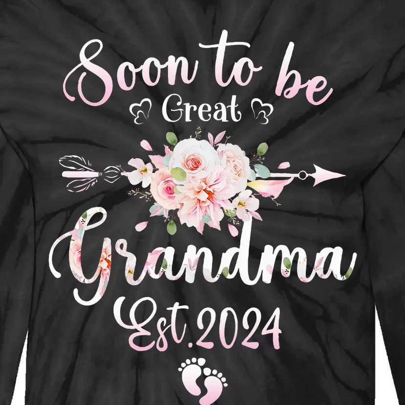 Soon to be Great Grandma 2024 Mothers Day First Time Grandma Tie-Dye Long Sleeve Shirt