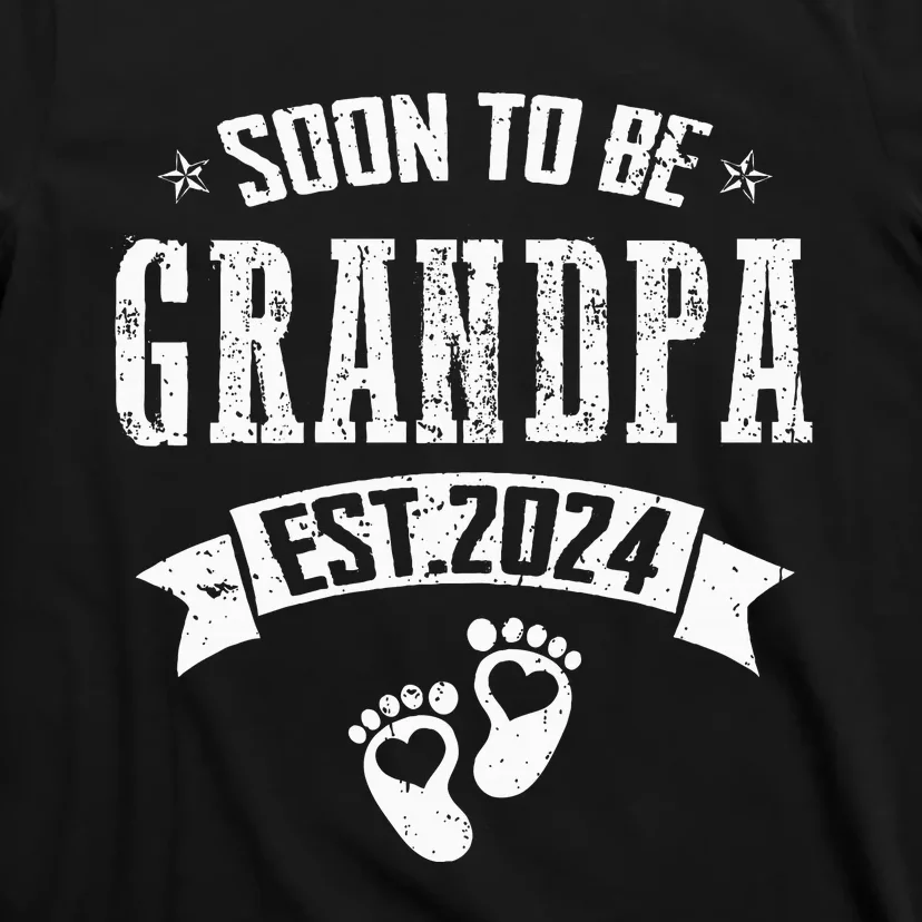 Soon To Be Grandpa Promoted To Grandpa 2024 T-Shirt