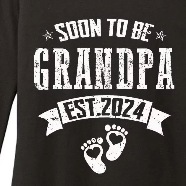 Soon To Be Grandpa Promoted To Grandpa 2024 Womens CVC Long Sleeve Shirt