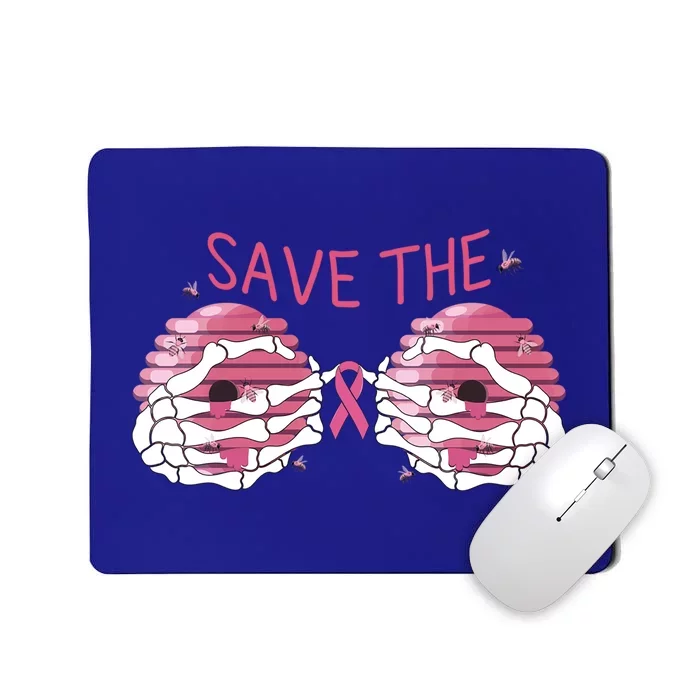 Save The Boobees Boo Bees Breast Cancer Halloween Gift Mousepad