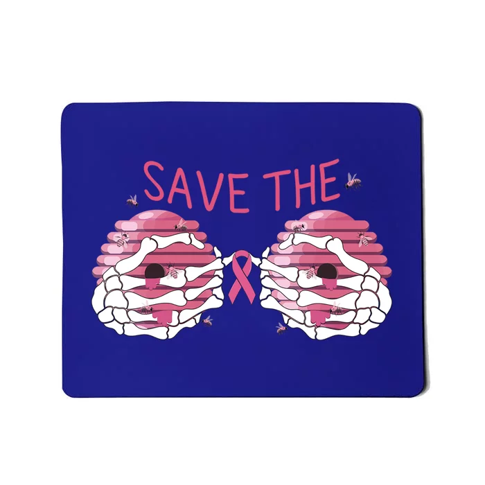 Save The Boobees Boo Bees Breast Cancer Halloween Gift Mousepad