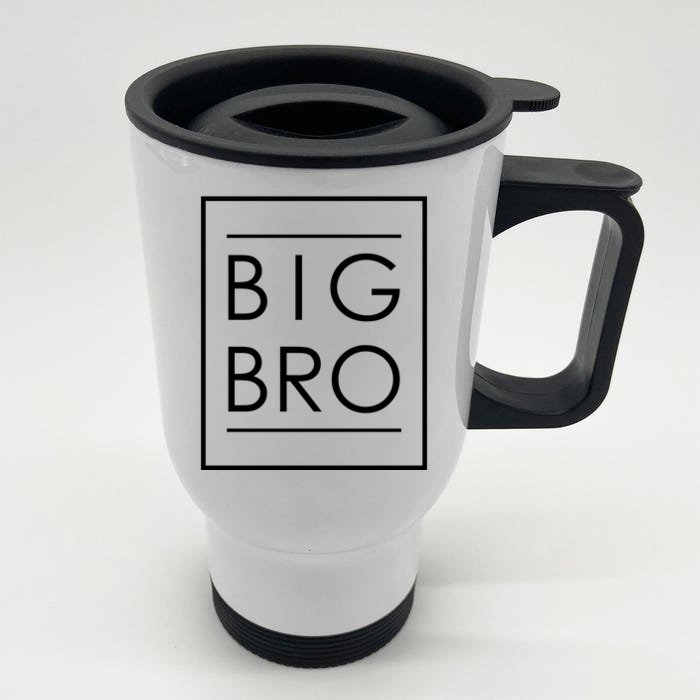 Soon To Be New Big Brother Gift Proud Big Bro Announcement Front & Back Stainless Steel Travel Mug