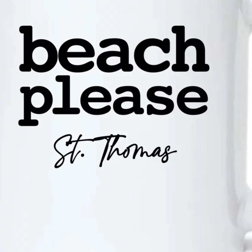 St Thomas Beach Please Simple Graphic Great Gift Black Color Changing Mug