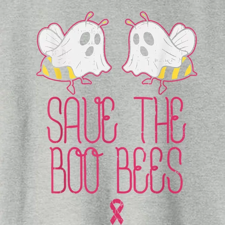 Save The Boobees Boo Bees Breast Cancer Halloween Women's Crop Top Tee