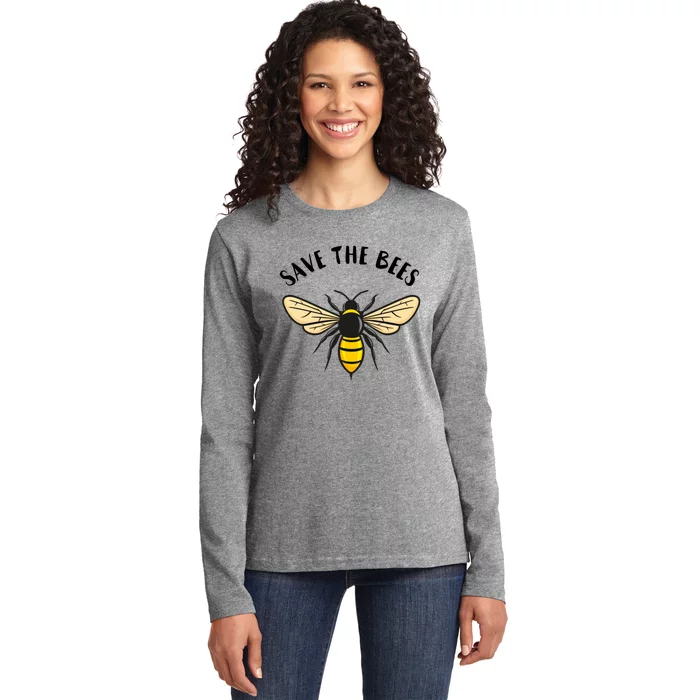 Save The Bees Save Our Planet Beekeeper Honey Earth Day Gift Ladies Long Sleeve Shirt