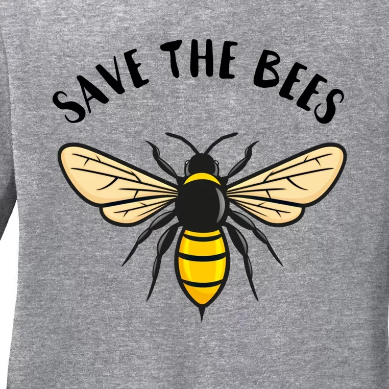 Save The Bees Save Our Planet Beekeeper Honey Earth Day Gift Ladies Long Sleeve Shirt