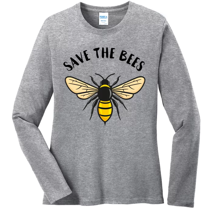 Save The Bees Save Our Planet Beekeeper Honey Earth Day Gift Ladies Long Sleeve Shirt