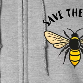 Save The Bees Save Our Planet Beekeeper Honey Earth Day Gift Full Zip Hoodie