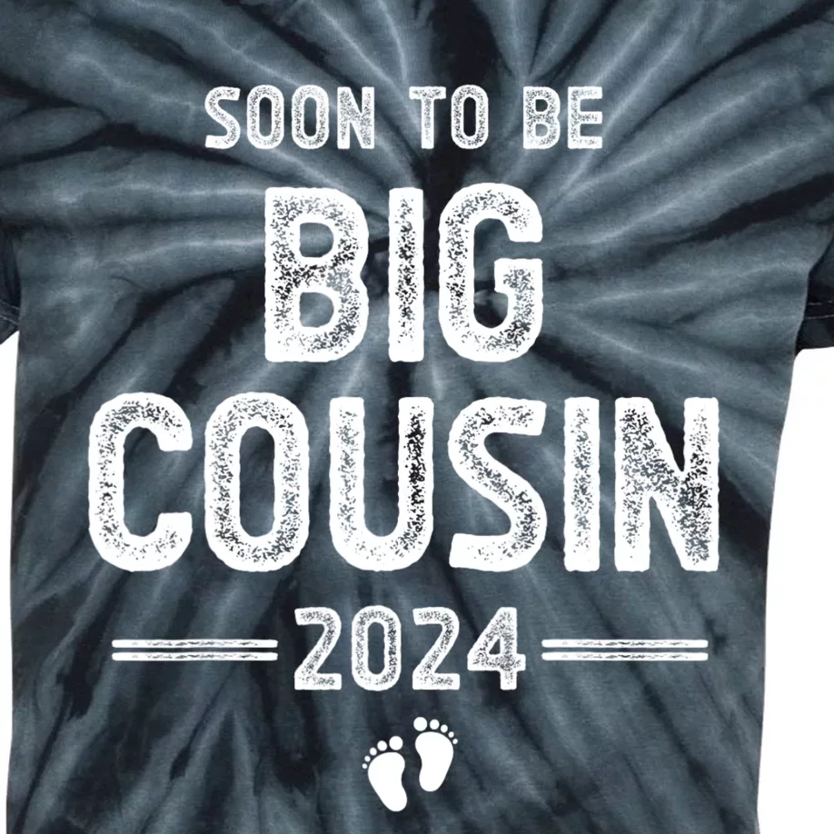 Soon To Be Big Cousin 2024 Promoted To Big Cousin Kids Tie-Dye T-Shirt