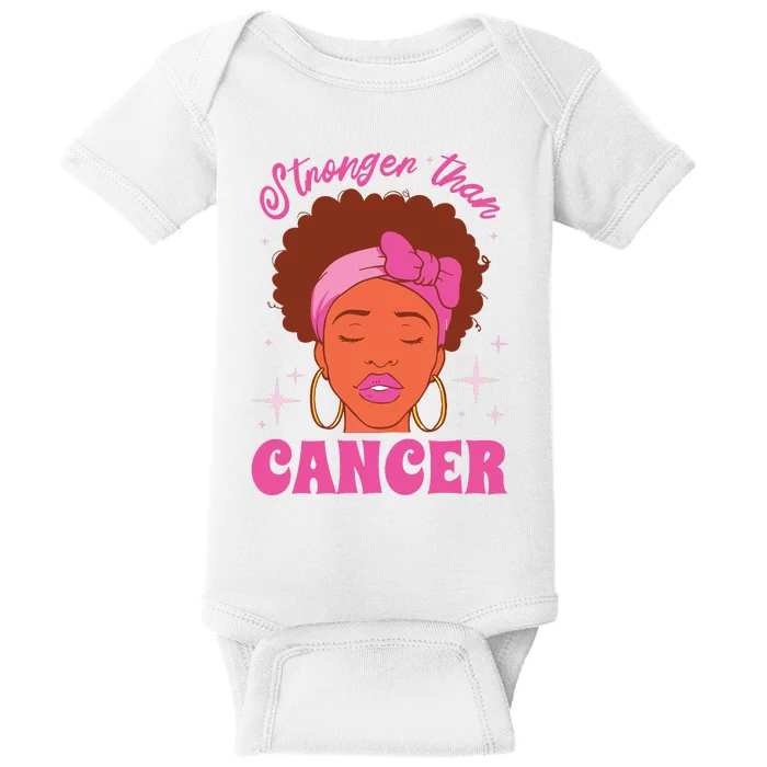 Stronger Than Breast Cancer Pink Ribbon Breast Cancer Baby Bodysuit