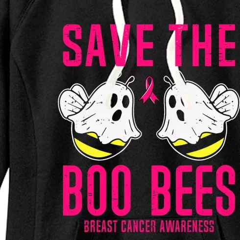 Save The Boobees Boo Bees Breast Cancer Halloween Women's Fleece Hoodie