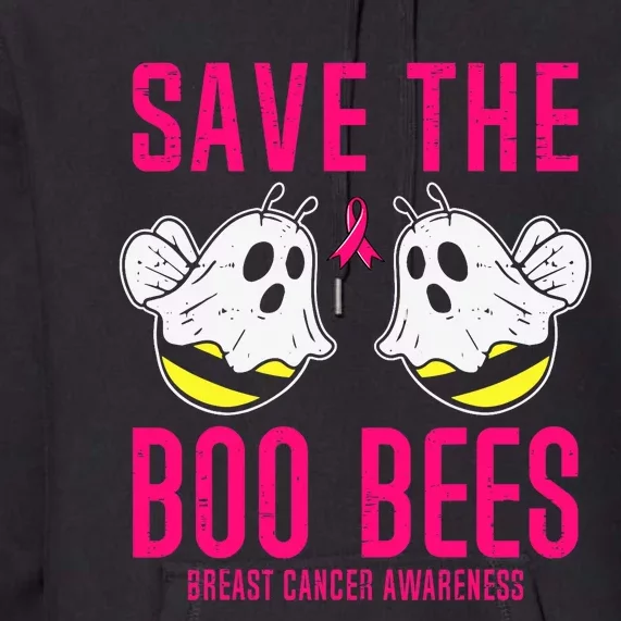 Save The Boobees Boo Bees Breast Cancer Halloween Premium Hoodie