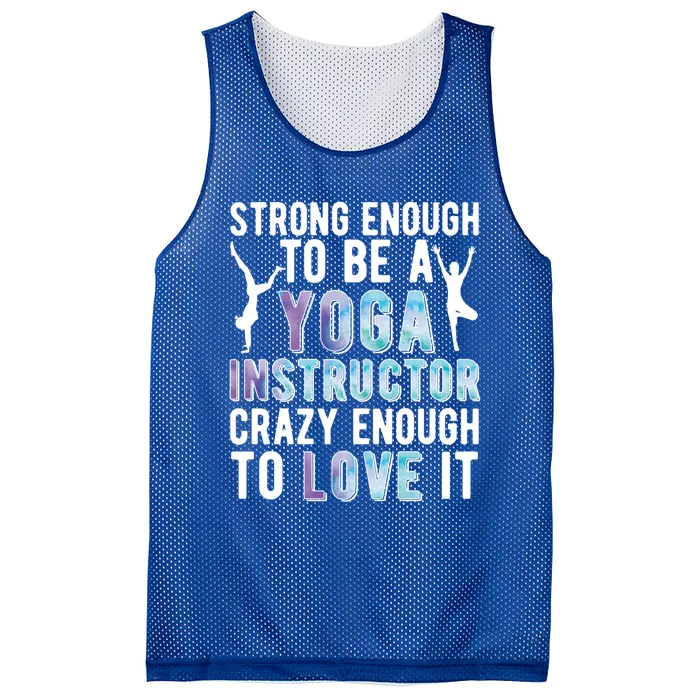 Strong To Be A Yoga Instructor Yoga Teacher Gift Mesh Reversible Basketball Jersey Tank