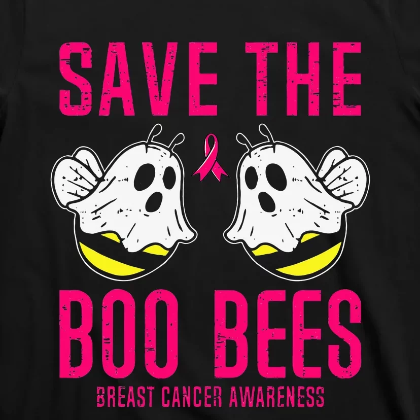 Save The Boobees Boo Bees Breast Cancer Halloween T-Shirt