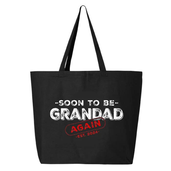 Soon To be Grandad Again est. 2024 Promoted to Grandpa Papa 25L Jumbo Tote