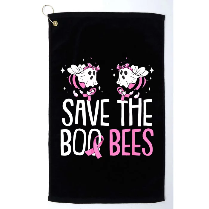 Save The Breast Cancer Awareness Boo Bees Halloween Platinum Collection Golf Towel