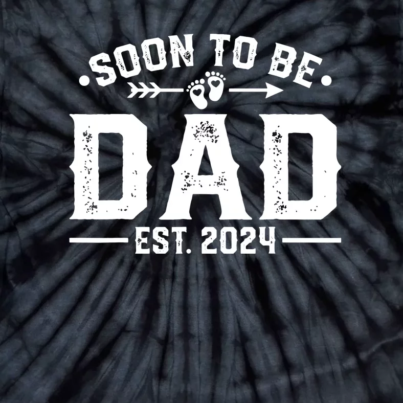 Soon To Be Dad 2024 Promoted To Daddy Tie-Dye T-Shirt