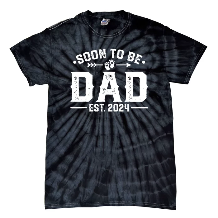 Soon To Be Dad 2024 Promoted To Daddy Tie-Dye T-Shirt