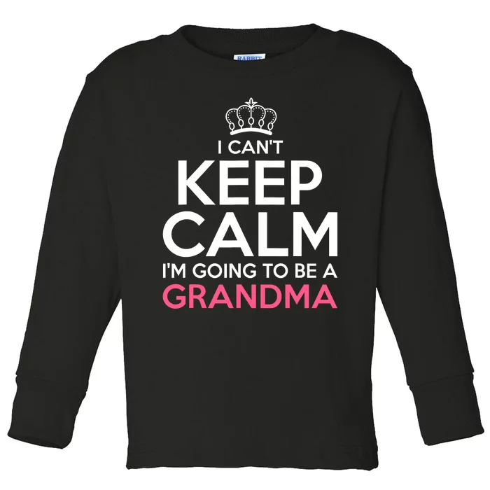 Soon To Be Grandma Art For Mom Women New Grandmother Grandma Toddler Long Sleeve Shirt