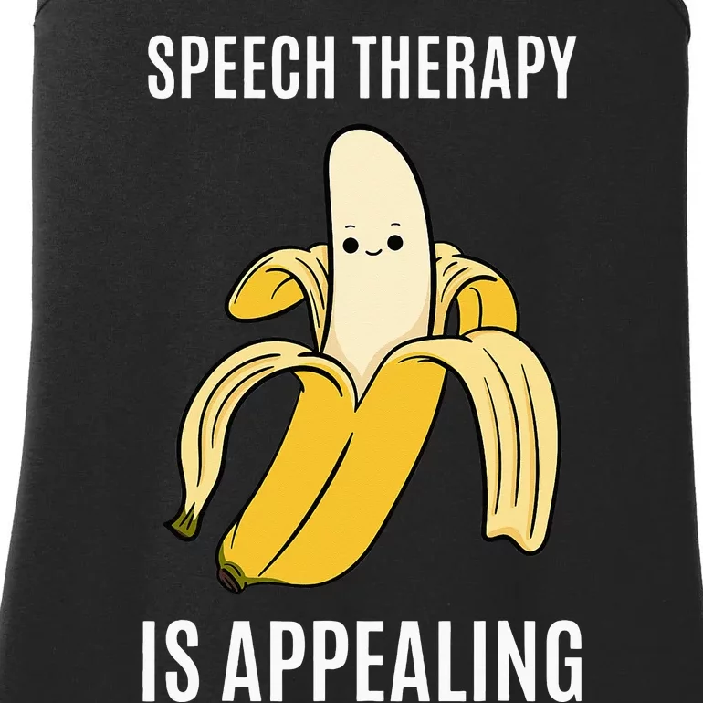 Speech Therapy Banana Language Pathologists SLP Ladies Essential Tank