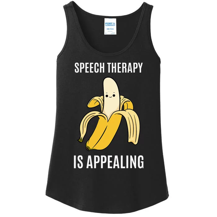 Speech Therapy Banana Language Pathologists SLP Ladies Essential Tank