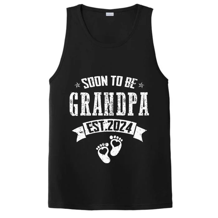 Soon To Be Grandpa Promoted To Grandpa 2024 Performance Tank