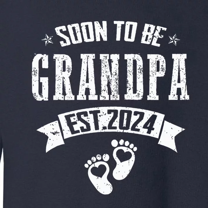 Soon To Be Grandpa Promoted To Grandpa 2024 Toddler Sweatshirt