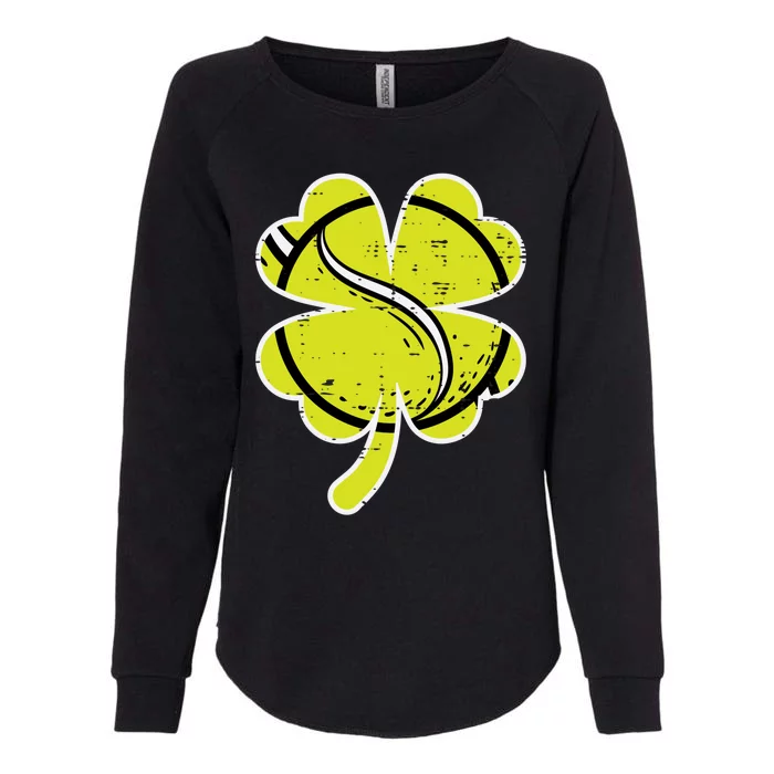 Shamrock Tennis Ball St Patricks Day Sports Meaningful Gift Womens California Wash Sweatshirt