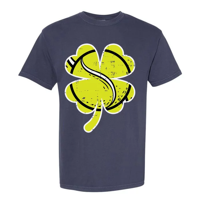 Shamrock Tennis Ball St Patricks Day Sports Meaningful Gift Garment-Dyed Heavyweight T-Shirt