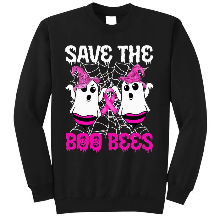 Save The Boo Bees Breast Cancer Boo Bees Ribbon Halloween Sweatshirt