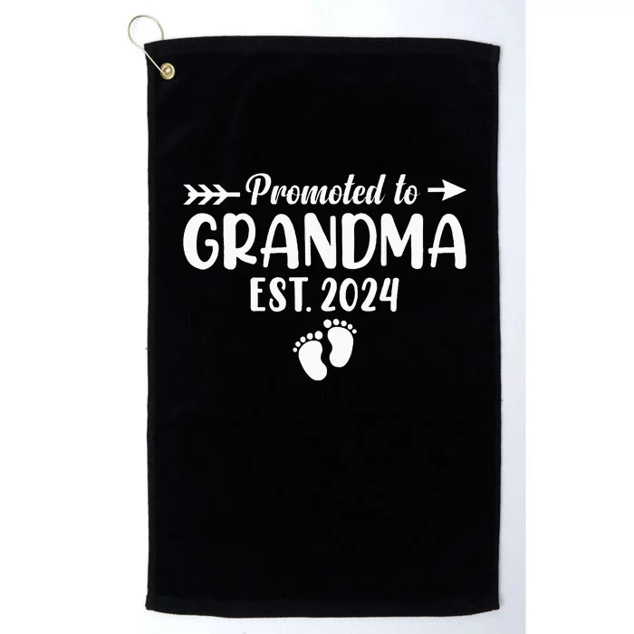 Soon To Be Grandma 2024 Promoted To Grandma Platinum Collection Golf Towel