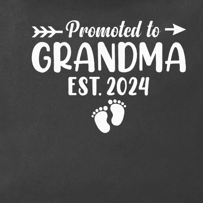 Soon To Be Grandma 2024 Promoted To Grandma Zip Tote Bag