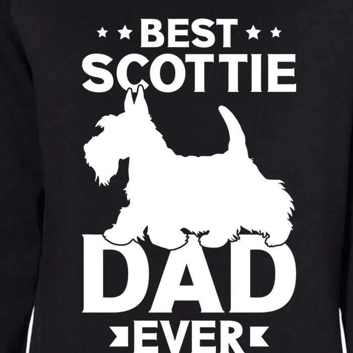 Scottish Terrier Best Scottie Dad Ever Dog Dad Gift Womens California Wash Sweatshirt