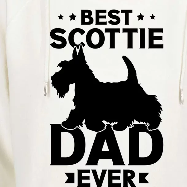 Scottish Terrier Best Scottie Dad Ever Dog Dad Gift Womens Funnel Neck Pullover Hood