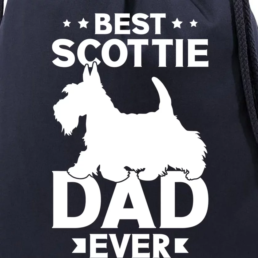 Scottish Terrier Best Scottie Dad Ever Dog Dad Gift Drawstring Bag