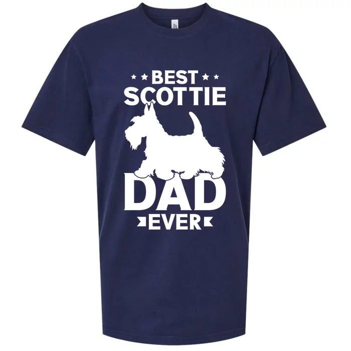 Scottish Terrier Best Scottie Dad Ever Dog Dad Gift Sueded Cloud Jersey T-Shirt