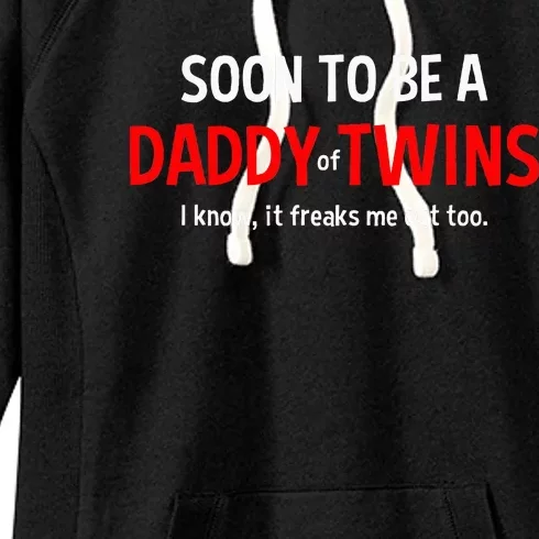 Soon To Be A Daddy Of Twins Expecting Father Women's Fleece Hoodie