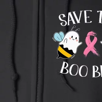 Save The BooBees Lazy Halloween Costume Breast Cancer Full Zip Hoodie