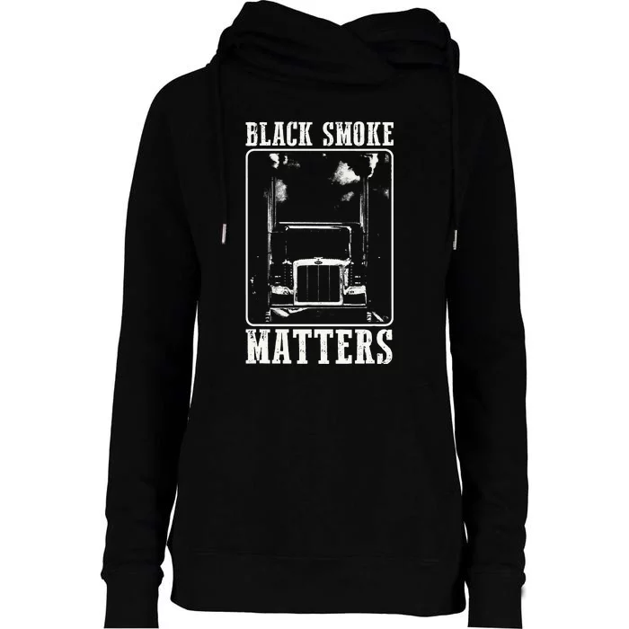 Super Trucker Big Rig SemiTrailer Truck Driver Womens Funnel Neck Pullover Hood