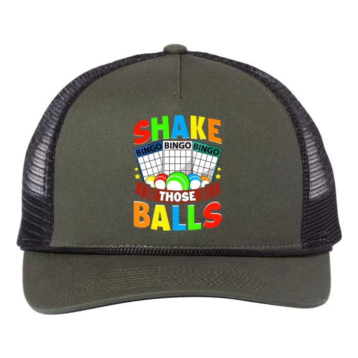 Shake Those Balls Funny Bingo Player Bingo Novelties Retro Rope Trucker Hat Cap