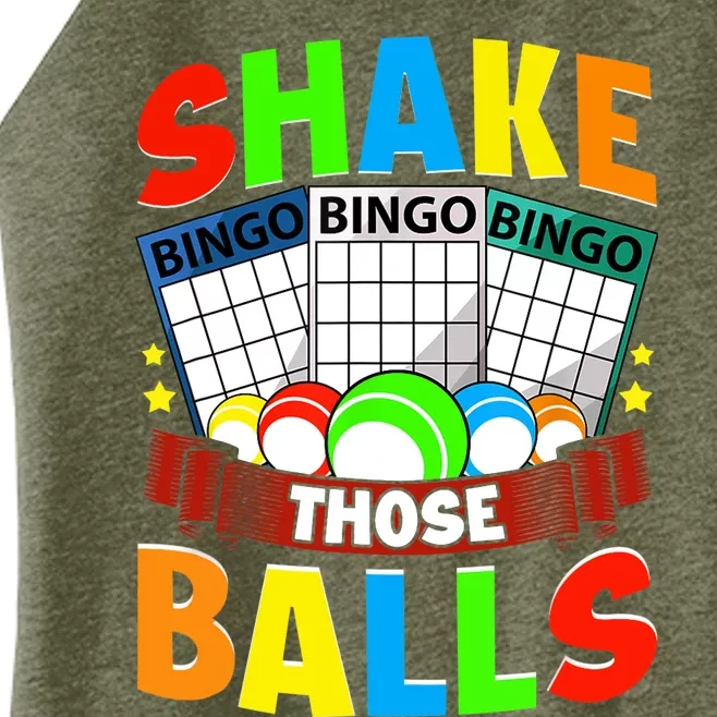 Shake Those Balls Funny Bingo Player Bingo Novelties Women’s Perfect Tri Rocker Tank