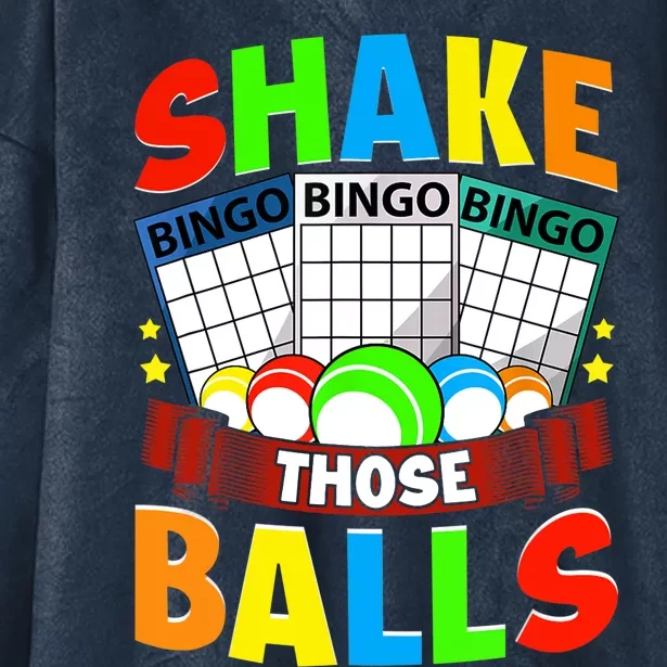 Shake Those Balls Funny Bingo Player Bingo Novelties Hooded Wearable Blanket