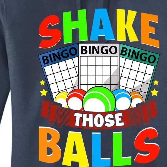 Shake Those Balls Funny Bingo Player Bingo Novelties Women's Pullover Hoodie