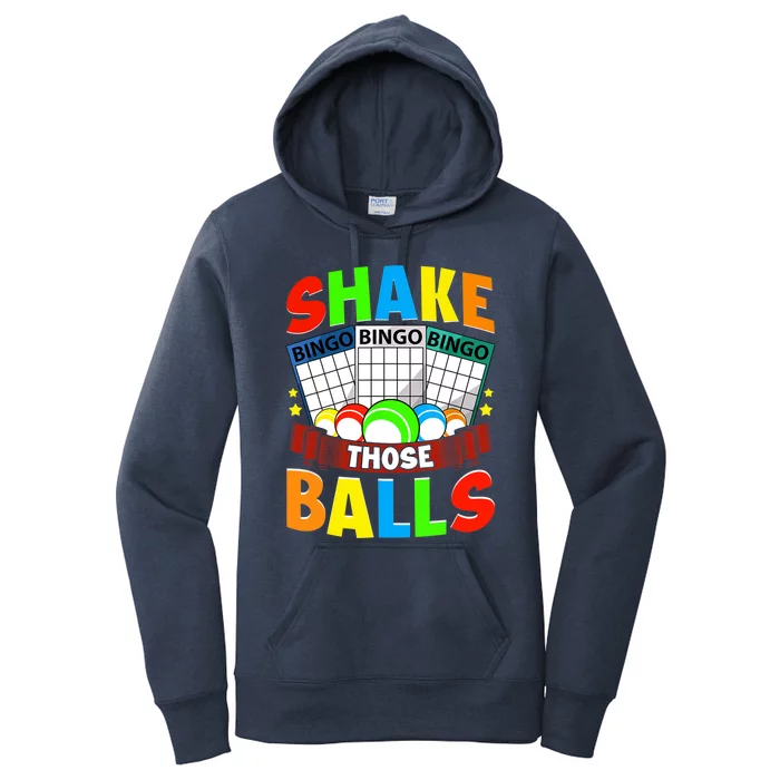 Shake Those Balls Funny Bingo Player Bingo Novelties Women's Pullover Hoodie