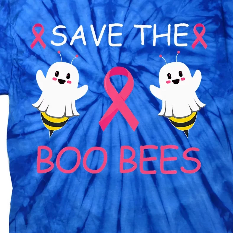 Save The Boo Bees Halloween Funny Breast Cancer Awareness Tie-Dye T-Shirt