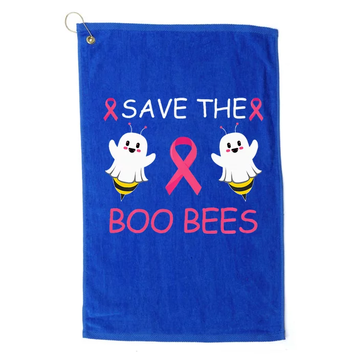 Save The Boo Bees Halloween Funny Breast Cancer Awareness Platinum Collection Golf Towel