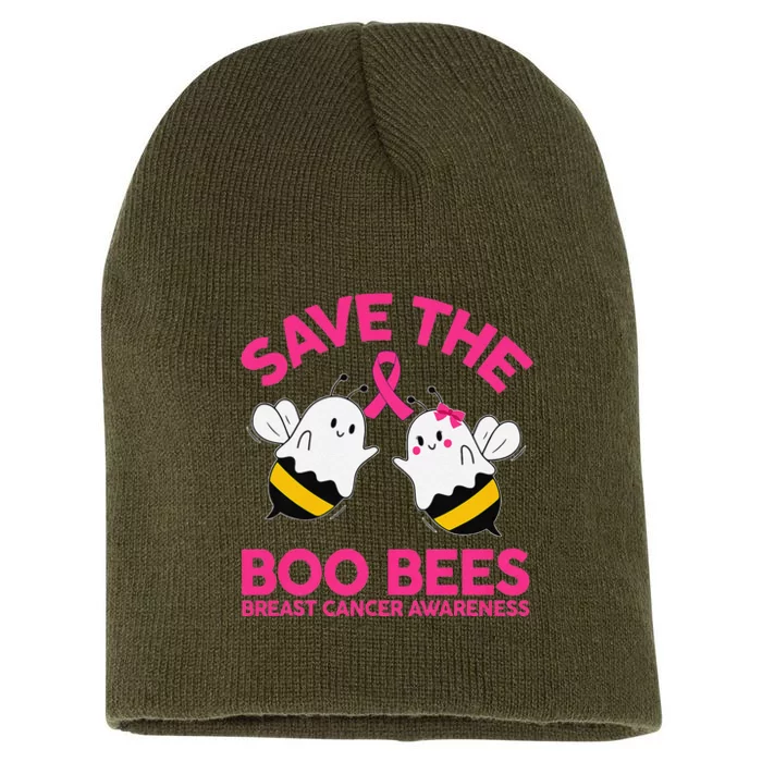 Save The Boobees Breast Cancer Halloween For Women Short Acrylic Beanie