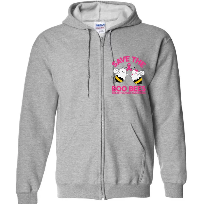 Save The Boobees Breast Cancer Halloween For Women Full Zip Hoodie