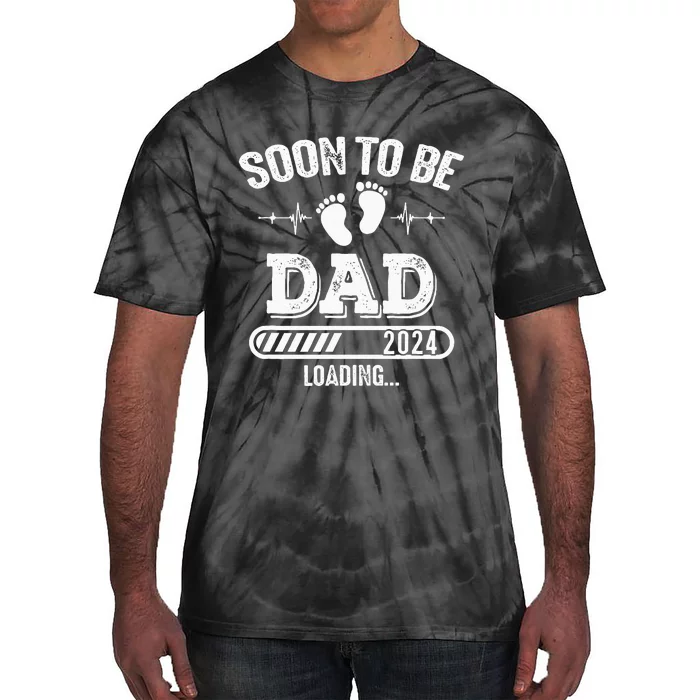 Soon To Be Dad 2024 Loading For Pregnancy Announcement Tie-Dye T-Shirt