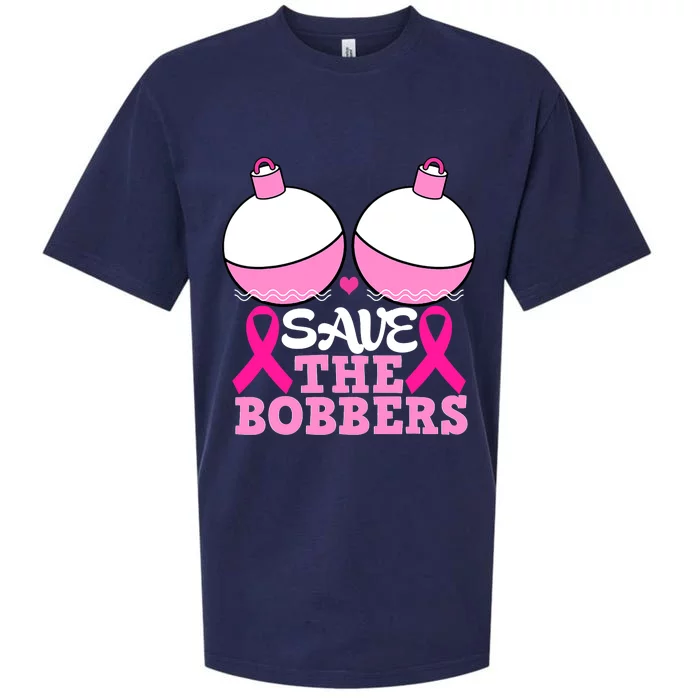 Save The Bobbers Breast Cancer Awareness Fishing Lovers Sueded Cloud Jersey T-Shirt